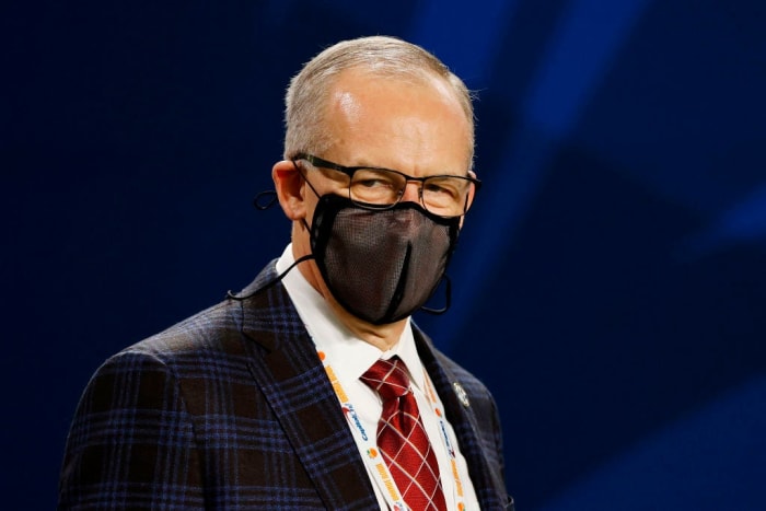 Greg Sankey, masked